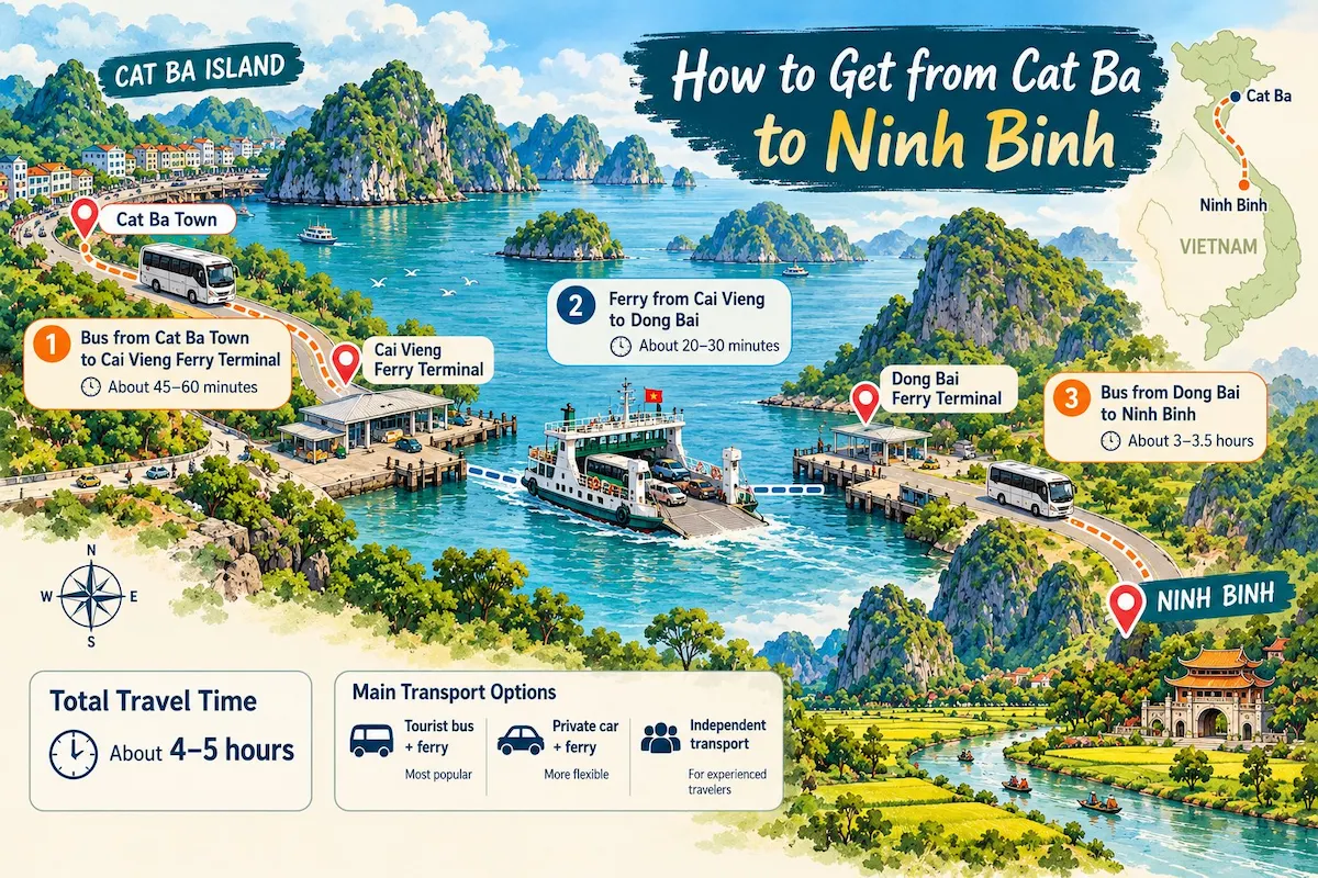 How to Get from Cat Ba to Ninh Binh: A Complete Travel Guide
